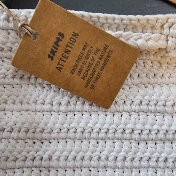 SKIMS Women's Marble Crochet Swim Mini Drawstring Skirt Size 3X